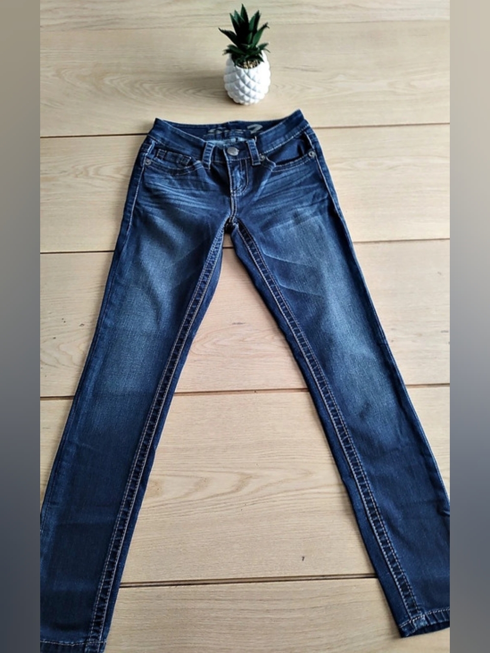 Jeans Seven 7  For Women Suki Straight Leg Color Blue Pockets Straight Leg